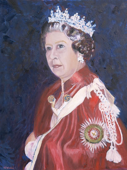 Kent Portrait Artist - Painting of Queen Liz