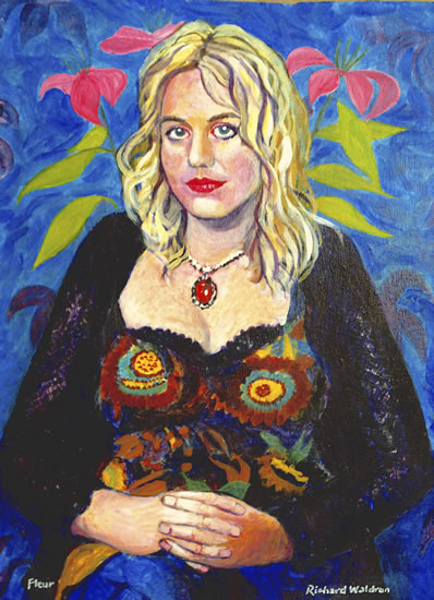 Portrait Painting of Young Woman - Fleur - Art Comission by Biggin Hill near Tatsfield Kent Artist Richard Waldron