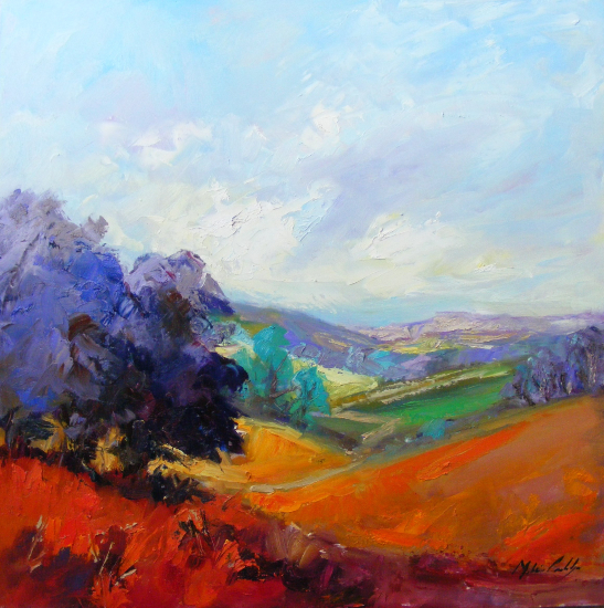 Autumn View - Original Oil Painting - Surrey Artist and Art Tutor Melanie Cambridge