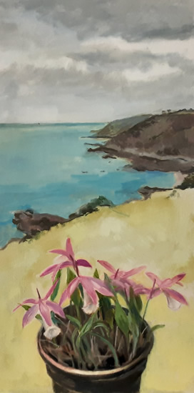 Lilies and Seascape
