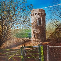 Box Hill Folly, Surrey – Oil Painting – Coulsdon Artist – Mandy Gomm