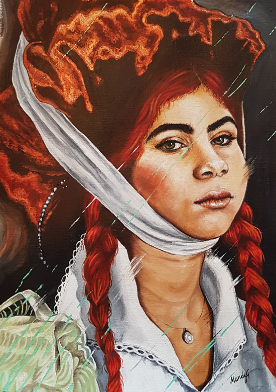 Portrait of Tunisian Girl - Coulsdon Surrey Artist Mandy Gomm