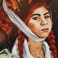 Portrait of Tunisian Girl – Coulsdon Surrey Artist Mandy Gomm