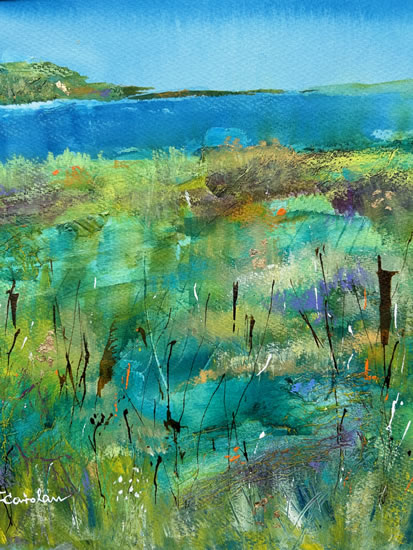 Coastline Painting by Woking Surrey Artist Elisabeth Carolan