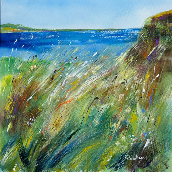Art - Gusty Winds - Coast View Painting