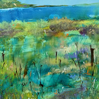 Coastline Painting by Woking Surrey Artist Elisabeth Carolan