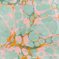 Framed Artwork – Cells – Cotton Paper Marbled Painted With Earth Pigment Paints – Dorking Surrey Artist – Ebru Kocak