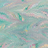 Framed Art – River – Cotton Paper Marbled Painted With Oil Paints – Dorking Surrey Artist – Ebru Kocak
