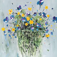 Fresh Flowers from the Garden – Original Acrylic Artwork by Surrey Artist Susan Fenwick