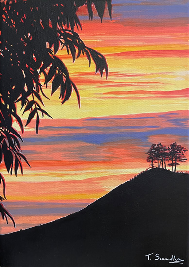 Dorset Sunset - Art Prints For Sale - Woking Artist Teresa Scannella - Surrey Artists Gallery