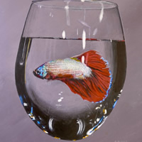 Practice Piece – Fishbowl – Surrey Artist Gary Denny