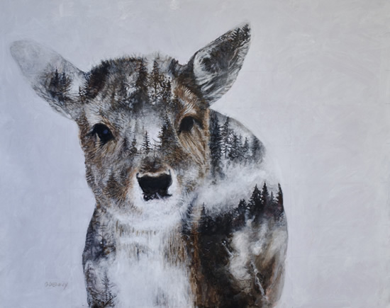 Animal Painting - Roscoe by Effingham Surrey Acrylic Artist Gary Denny Animal Painting - Roscoe by Effingham Surrey Acrylic Artist Gary Denny