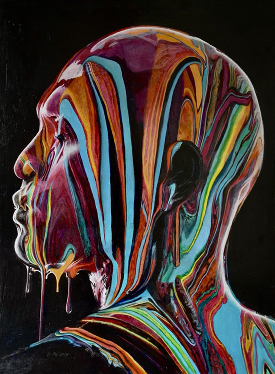 Contemporary Acrylic Art - Man of Colour by Effingham Surrey Artist Gary Denny Contemporary Acrylic Art - Man of Colour by Effingham Surrey Artist Gary Denny