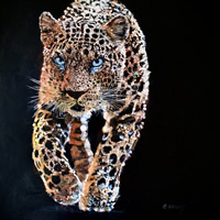 Pantheras Gucci – by Acrylic Realist Artist Gary Denny