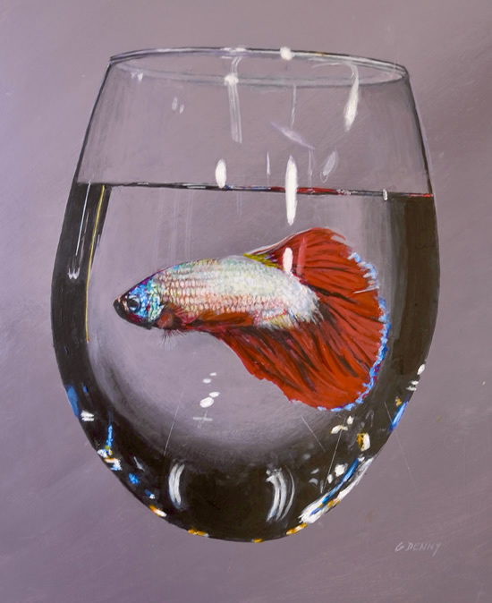 Practice Piece - Fishbowl - Surrey Artist Gary Denny Practice Piece - Fishbowl - Surrey Artist Gary Denny