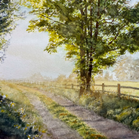 Day Breaking – Watercolour by Woking Surrey Landscape Artist Colin Wood